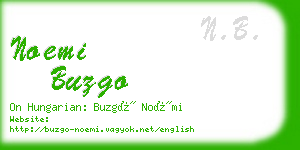 noemi buzgo business card